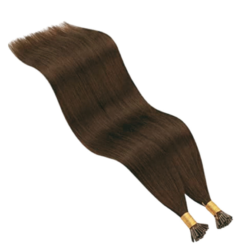 #4 Chocolate Brown I-Tips 50 Strands