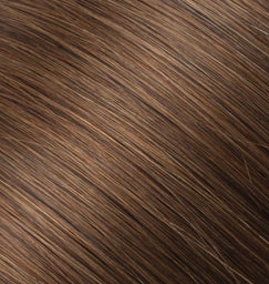 #4/6 Chocolate Brown mixed with Toffee Brown I-Tips 25 Strands