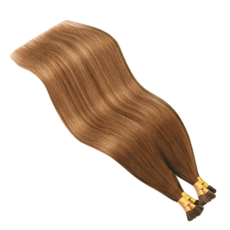 #10/14 Dark Blonde mixed with golden Blonde I-Tips 25 Strands